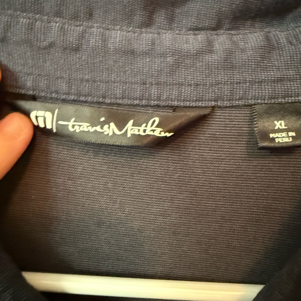 Travis Matthew Men's Navy Polo Shirt - Picture 3 of 4